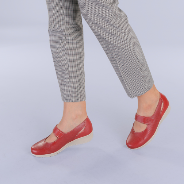 Pantofi casual dama piele Lavia rosii, 2 - Kalapod.net